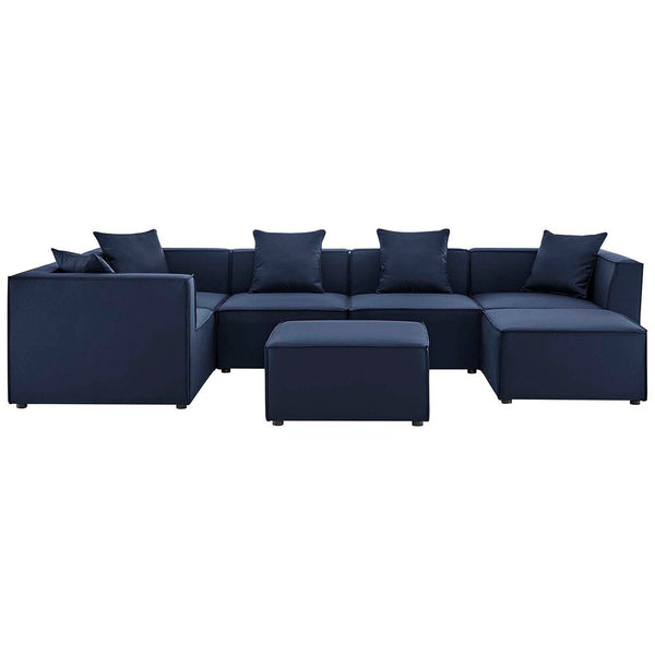 Modway Saybrook Outdoor Patio Upholstered 7-Piece Sectional Sofa - EEI-4387  1