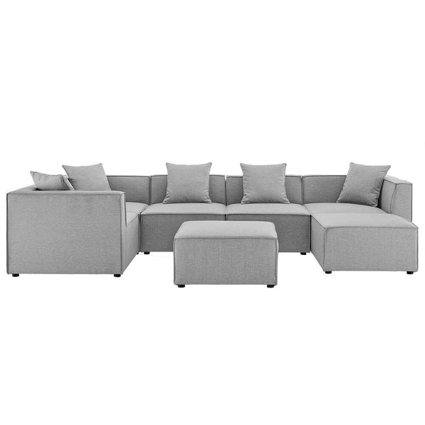 Modway Saybrook Outdoor Patio Upholstered 7-Piece Sectional Sofa - EEI-4387