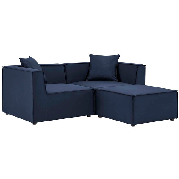 Modway Saybrook Outdoor Patio Upholstered Loveseat and Ottoman Set - EEI-4378  1