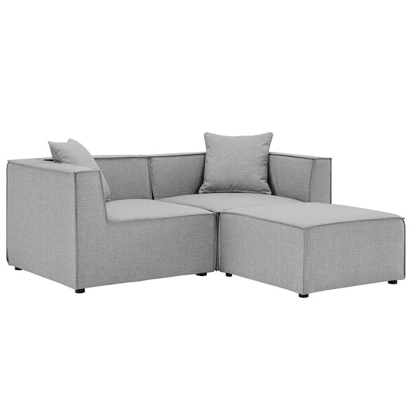 Modway Saybrook Outdoor Patio Upholstered Loveseat and Ottoman Set - EEI-4378