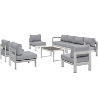 Modway Shore 7 Piece Outdoor Patio Sectional Sofa Set - EEI-2566  1