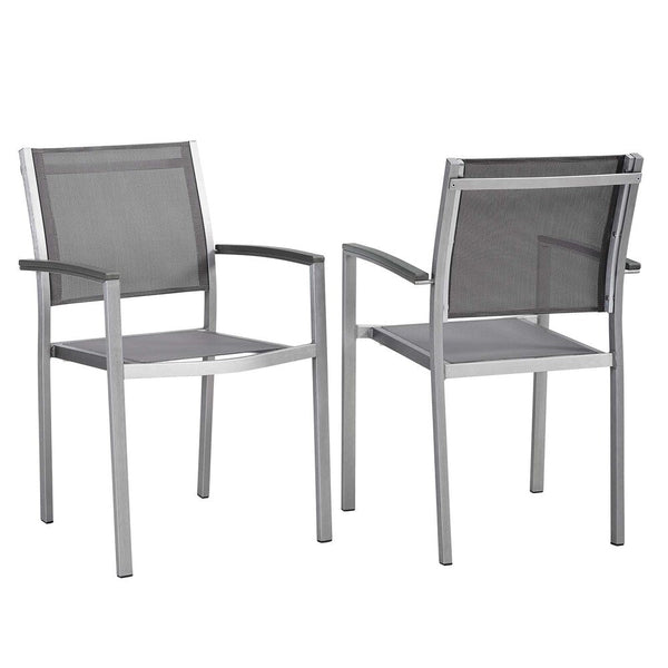 Modway Shore Dining Chair Outdoor Patio Aluminum Set of 2 - EEI-2586  1