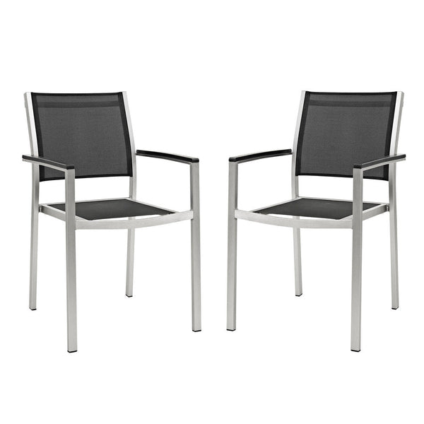 Modway Shore Dining Chair Outdoor Patio Aluminum Set of 2 - EEI-2586