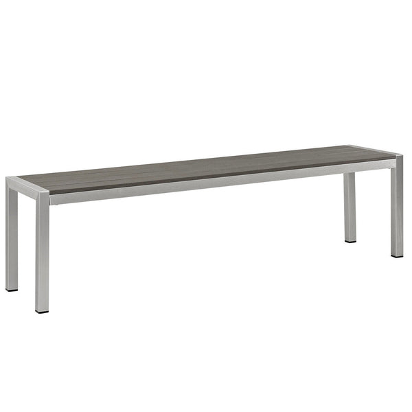 Modway Shore Outdoor Patio Aluminum Bench - EEI-2252