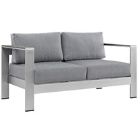 Modway Shore Outdoor Patio Aluminum Loveseat - EEI-2267  1