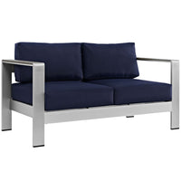 Modway Shore Outdoor Patio Aluminum Loveseat - EEI-2267  2