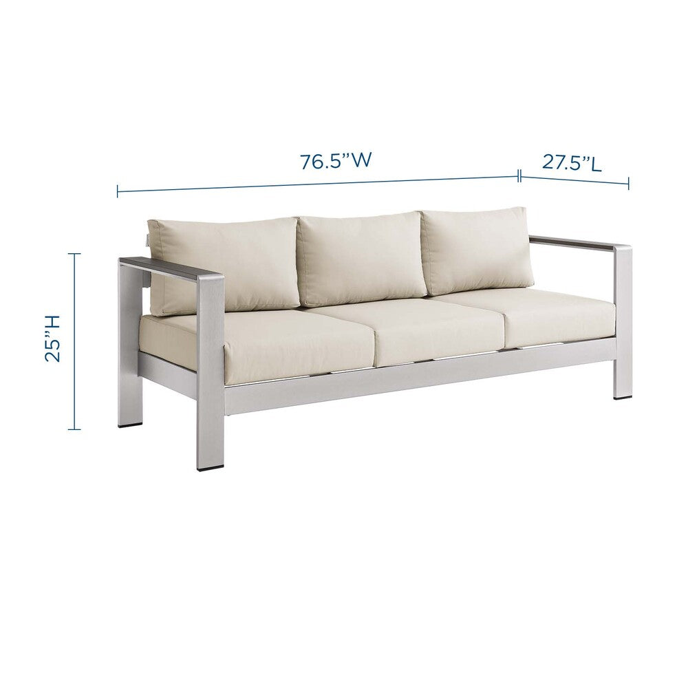 Modway Shore Outdoor Patio Aluminum Sofa - EEI-3917  4