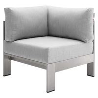 Modway Shore Sunbrella® Fabric Aluminum Outdoor Patio Corner Sofa - EEI-4224