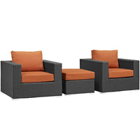 Modway Sojourn 3 Piece Outdoor Patio Sunbrella® Sectional Set - EEI-1891  4