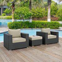 Modway Sojourn 3 Piece Outdoor Patio Sunbrella® Sectional Set - EEI-1891  9