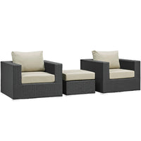 Modway Sojourn 3 Piece Outdoor Patio Sunbrella® Sectional Set - EEI-1891