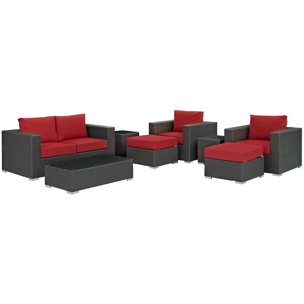 Modway Sojourn 8 Piece Outdoor Patio Sunbrella® Sectional Set - EEI-1880  3