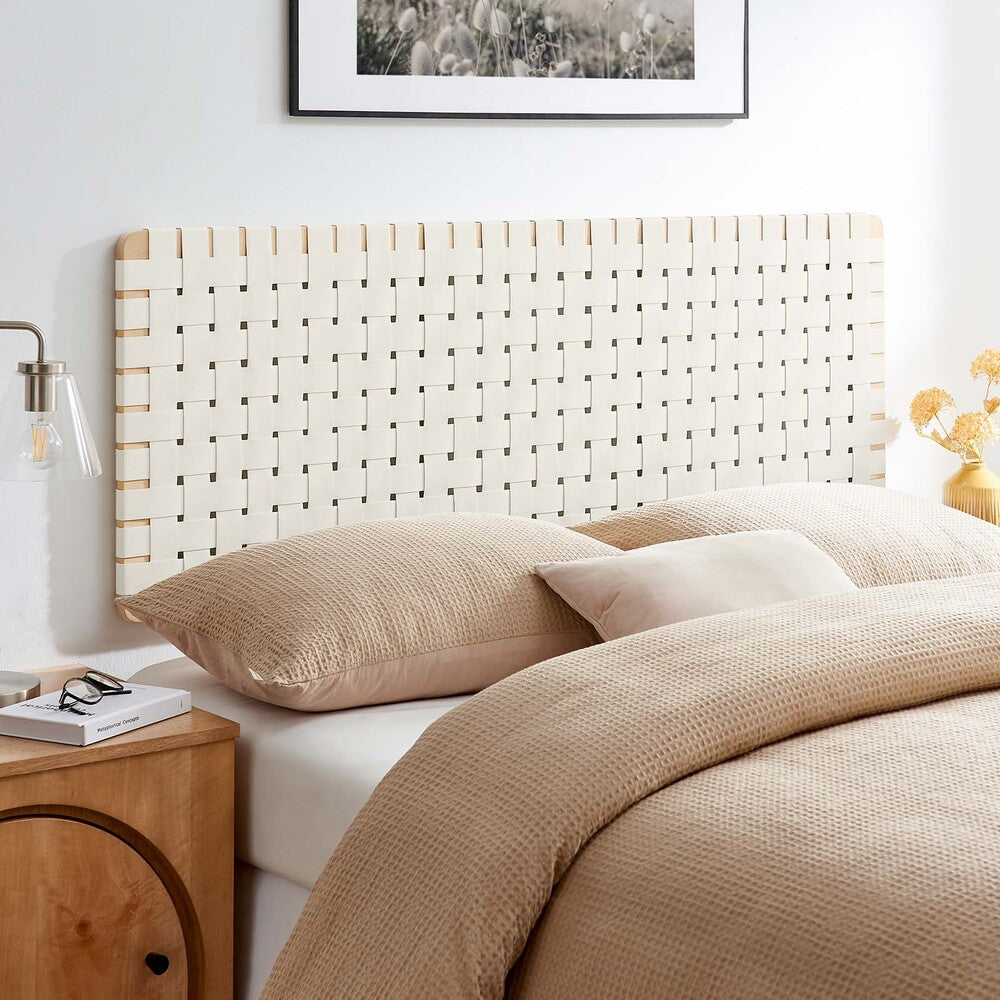 Modway Sparta Weave Wall-Mount Queen Vegan Leather Headboard - MOD-7124  9