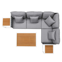 Modway Stance 7 Piece Outdoor Patio Aluminum Sectional Sofa Set - EEI-5756  2