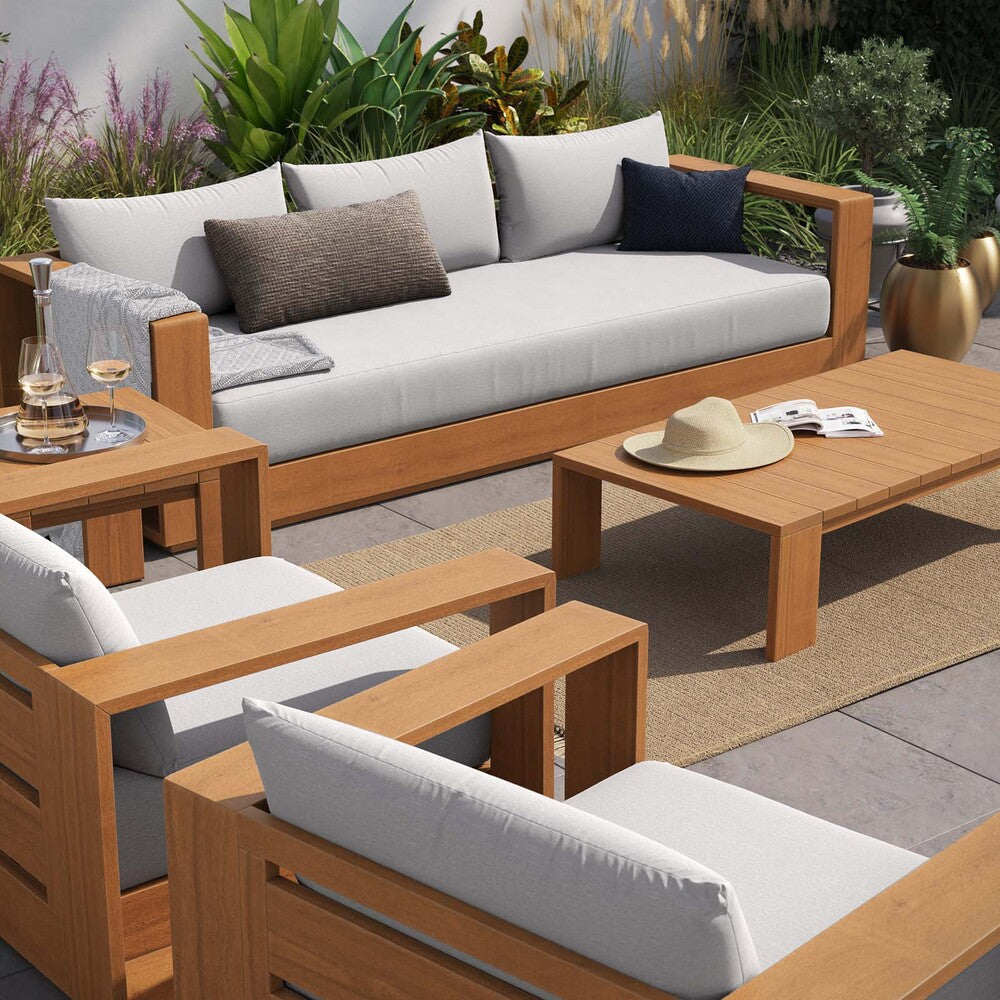 Modway Tahoe Outdoor Patio Acacia Wood 5-Piece Furniture Set - EEI-6801  1