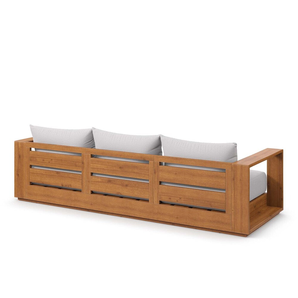 Modway Tahoe Outdoor Patio Acacia Wood Sofa - EEI-6784  1