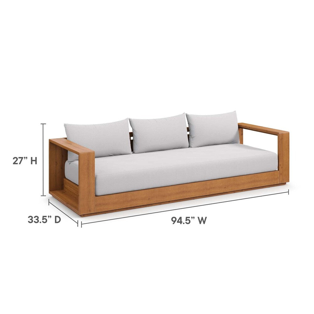 Modway Tahoe Outdoor Patio Acacia Wood Sofa - EEI-6784  7