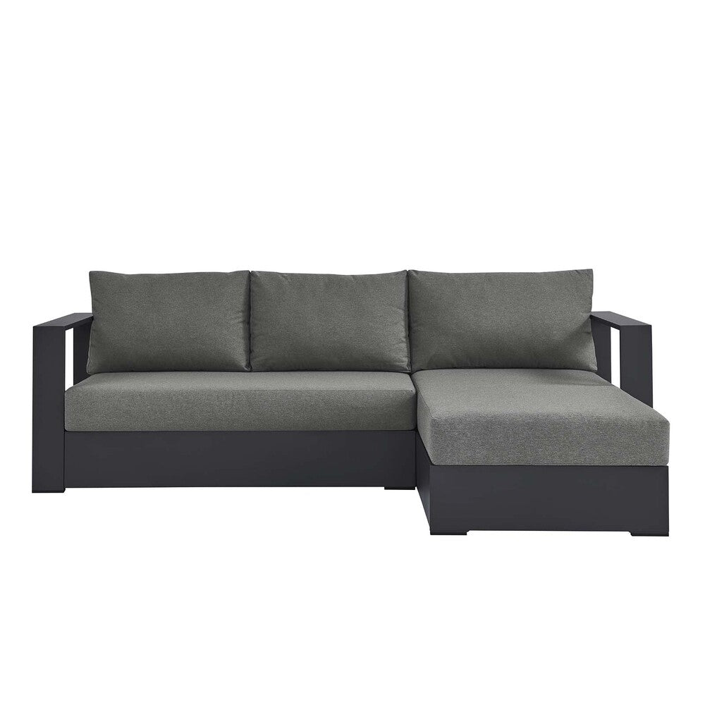 Modway Tahoe Outdoor Patio Powder-Coated Aluminum 2-Piece Right-Facing Chaise Sectional Sofa Set - EEI-6669  3