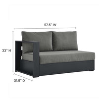 Modway Tahoe Outdoor Patio Powder-Coated Aluminum 2-Piece Right-Facing Chaise Sectional Sofa Set - EEI-6669  5