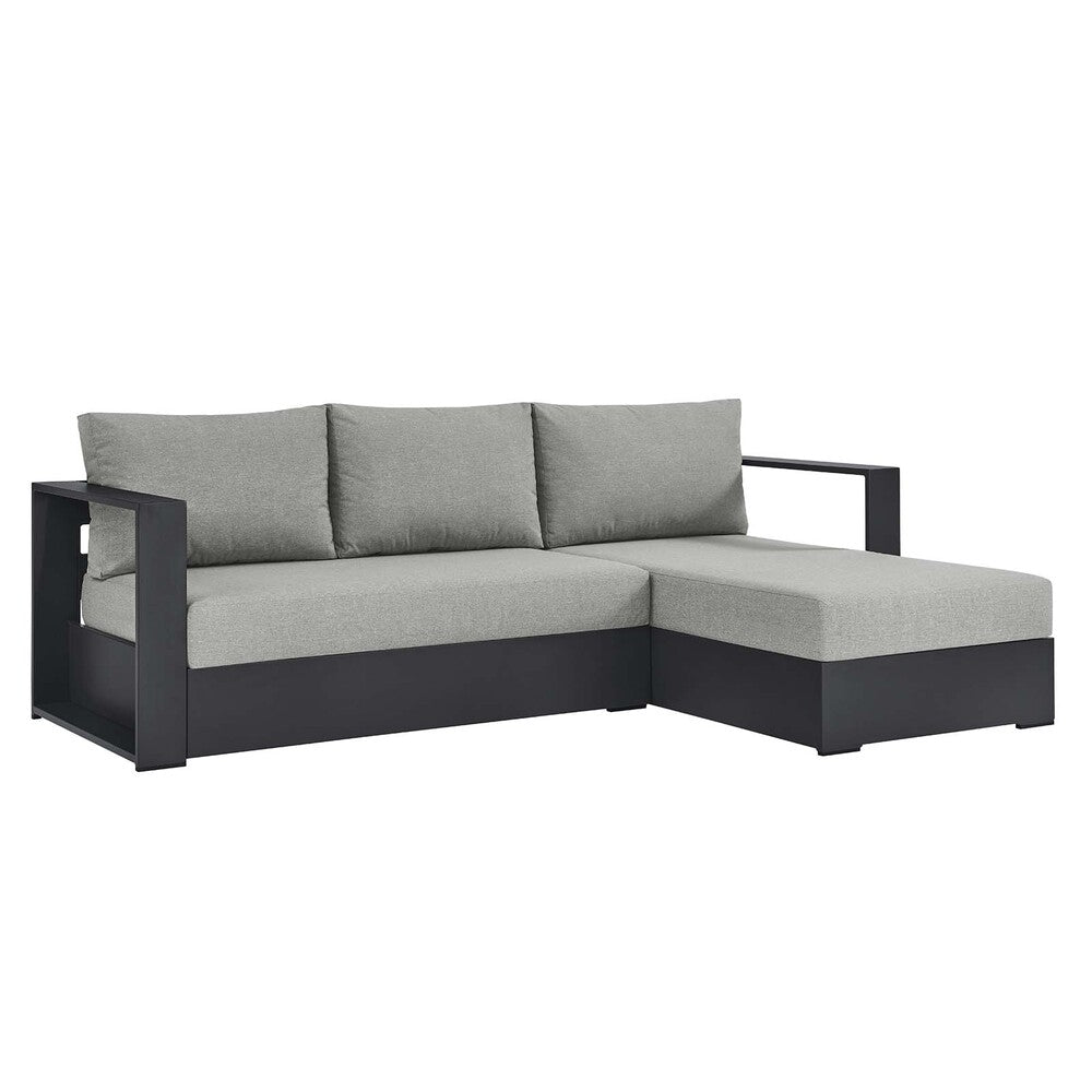 Modway Tahoe Outdoor Patio Powder-Coated Aluminum 2-Piece Right-Facing Chaise Sectional Sofa Set - EEI-6669  1