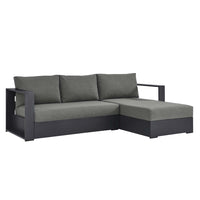 Modway Tahoe Outdoor Patio Powder-Coated Aluminum 2-Piece Right-Facing Chaise Sectional Sofa Set - EEI-6669