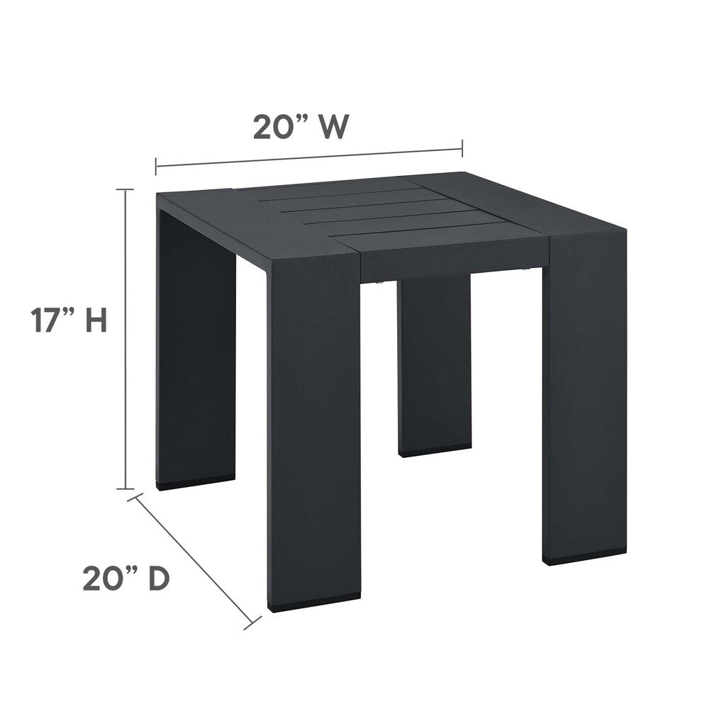 Modway Tahoe Outdoor Patio Powder-Coated Aluminum End Table - EEI-6635  5