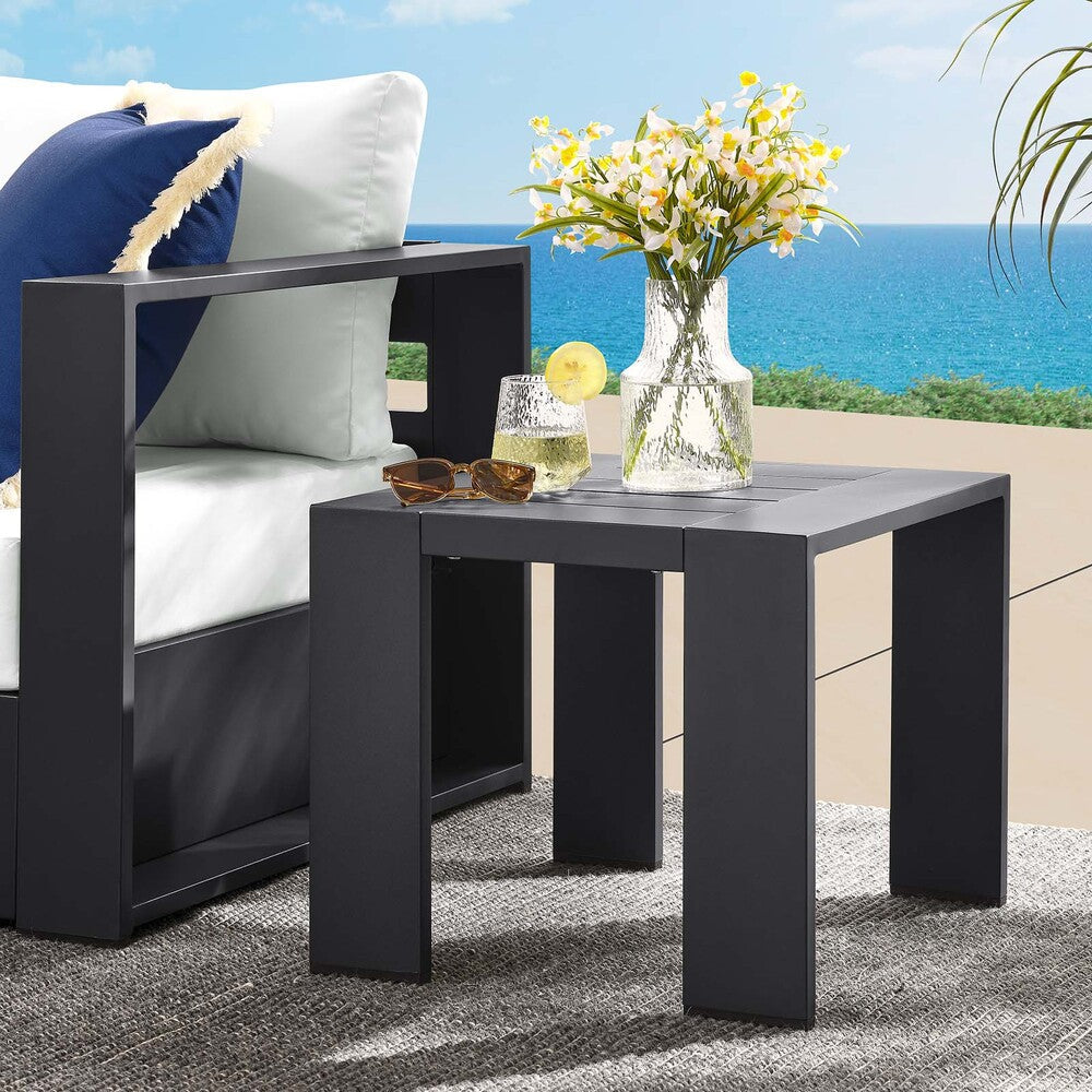 Modway Tahoe Outdoor Patio Powder-Coated Aluminum End Table - EEI-6635  7