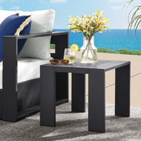 Modway Tahoe Outdoor Patio Powder-Coated Aluminum End Table - EEI-6635  7