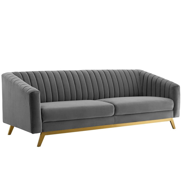 Modway Valiant Vertical Channel Tufted Performance Velvet Sofa - EEI-3403