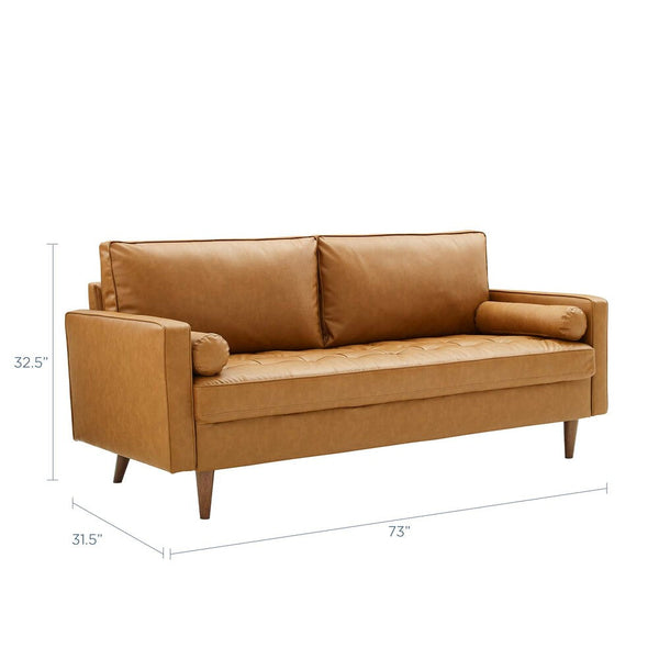 Modway Valour Upholstered Faux Leather Sofa - EEI-3765  1