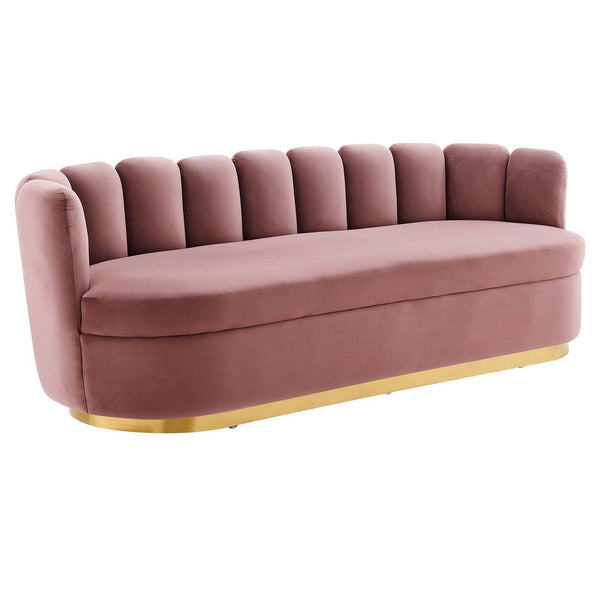 Modway Victoria Channel Tufted Performance Velvet Sofa - EEI-5017