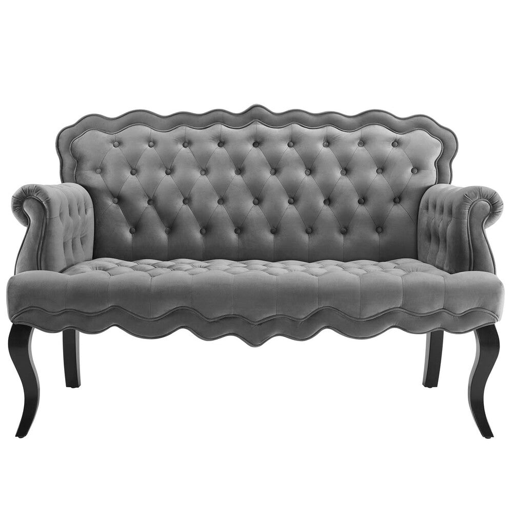 Modway Viola Chesterfield Button Tufted Loveseat Performance Velvet Settee - EEI-3373  3