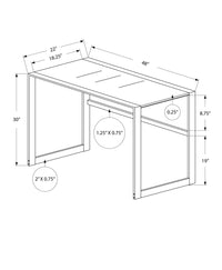 22" Black Glass Computer Desk