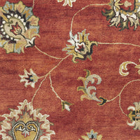 5' X 8' Sienna Floral Vine Wool Indoor Area Rug