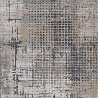 8'X10' Grey Machine Woven Abstract Graduated Dots Indoor Area Rug