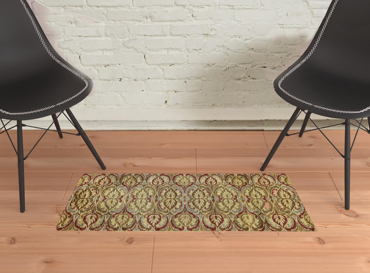 63" X 91" Gold Polypropylene Rug