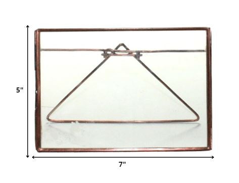 5x7 Jumbo Copper Metal Horizontal Glass Frame