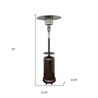 48000 BTU Bronze Steel Propane Cylindrical Pole Standing Patio Heater