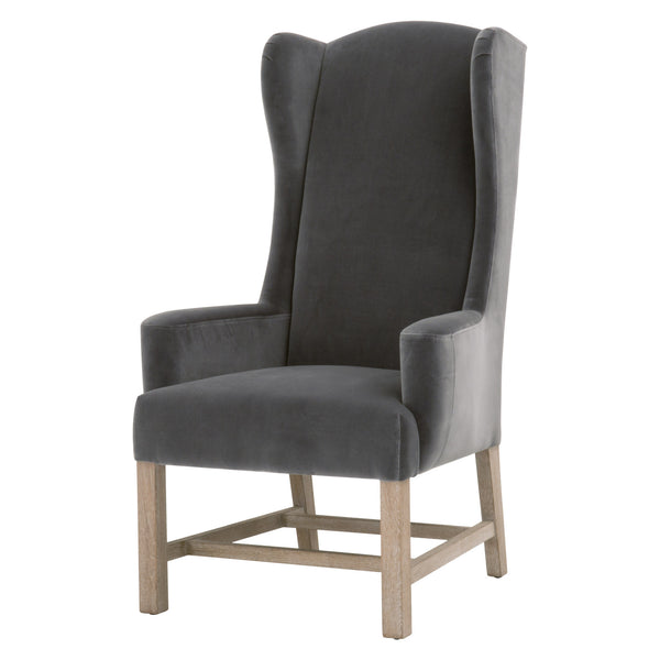 Gray And Brown Upholstered Polyester Arm chair